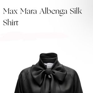 Albenga tie neck silk blouse